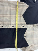 New Kids Cowboy Threads Black Yellow Plaid Long Sleeve Button Up Size 16 DD-83