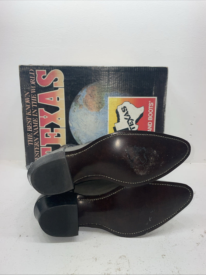 New Men’s Gray Texas Brand Cowboy Boots. 5502 10.5 10 1/2 D. 8-30