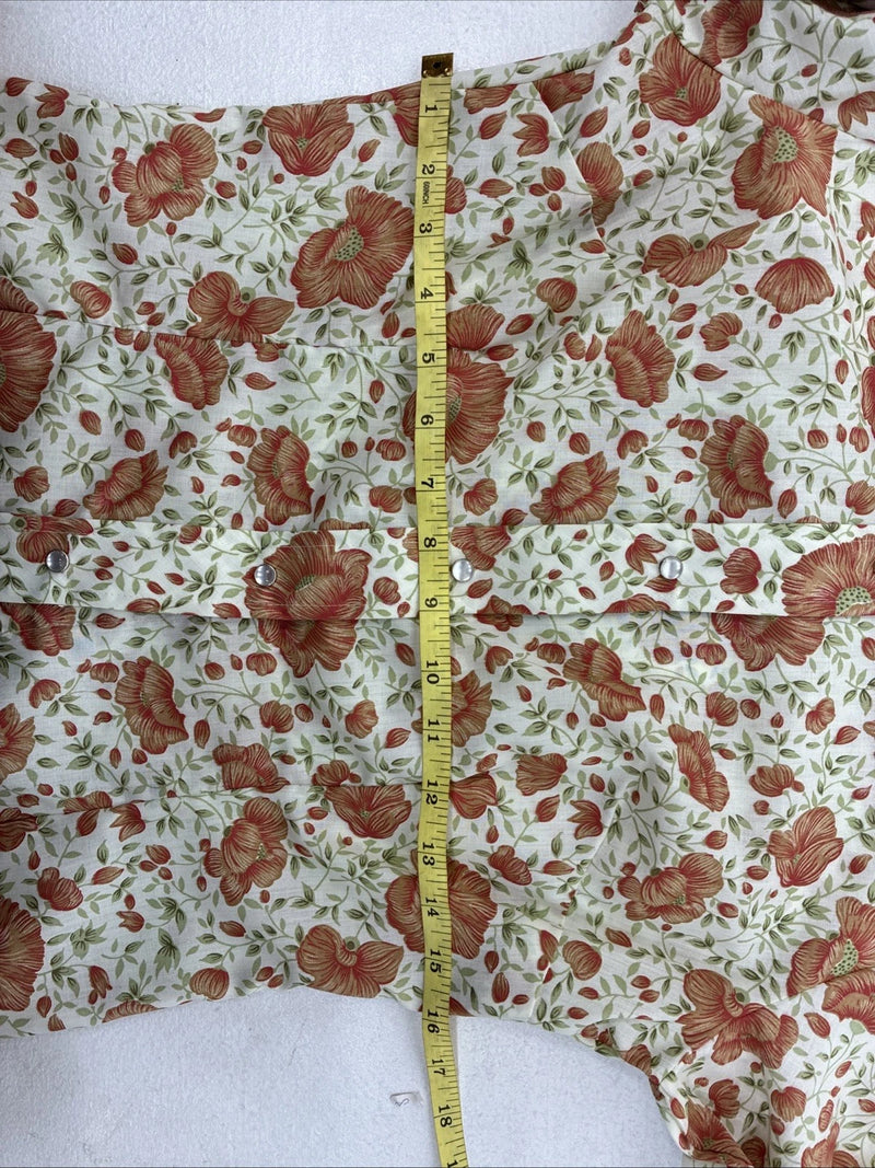 New Women’s Champion Western Floral Long Sleeve Pearl Snap Size 12 MM-46