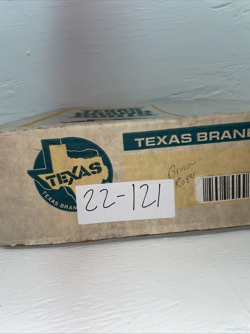 New Youth Brown Texas Brand Cowboy Boots. 3202 4 D. 22-121
