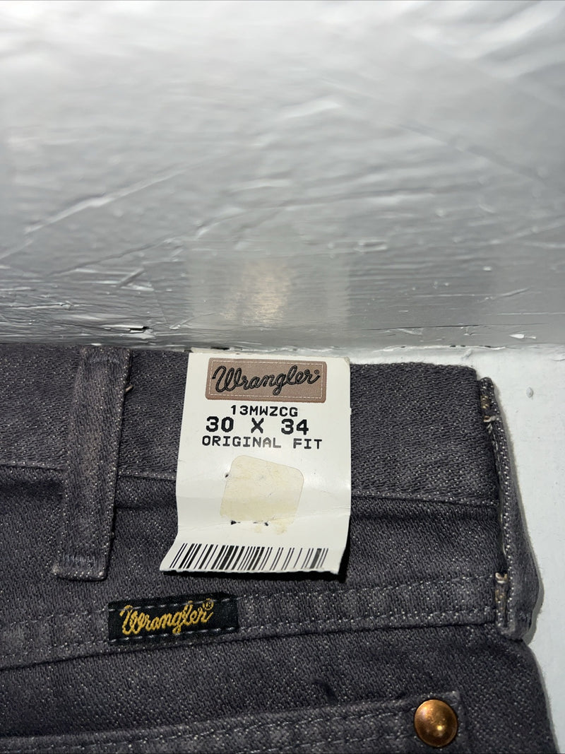 New Men’s Grey Wrangler Original Fit Denim Jeans. 30x34 Q-10