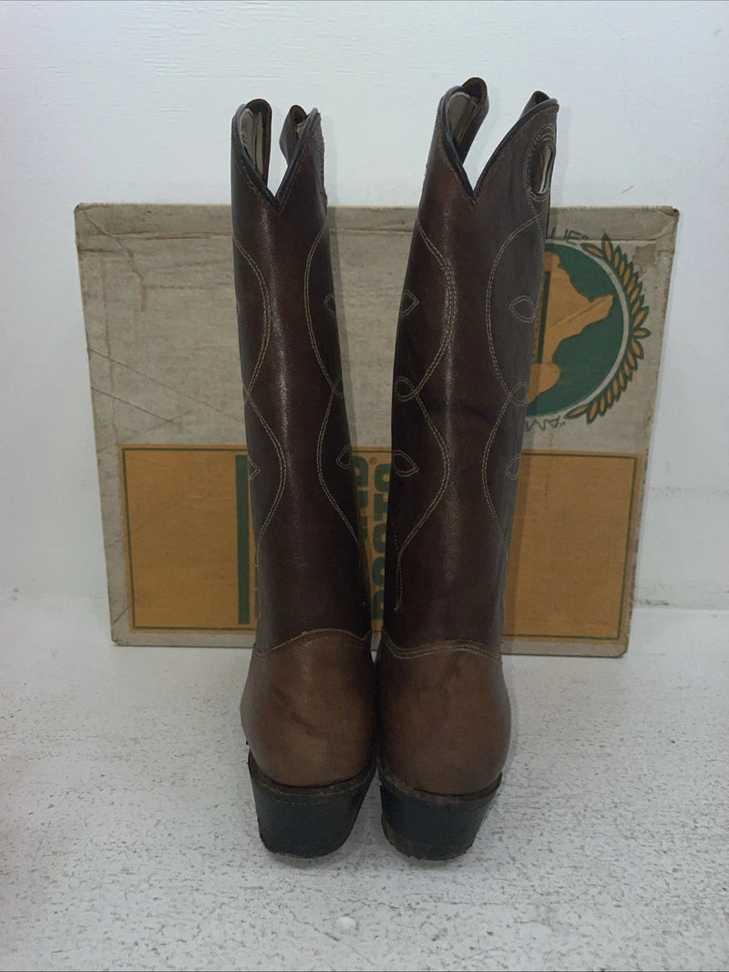 New Women’s Brown Texas Brand Cowboy Boots. B 191 4.5 4 1/2 B. 2-61