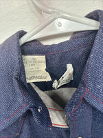 New Kids Tem Tex Blue Jean Long Sleeve Pearl Snap Size 12 LL-3
