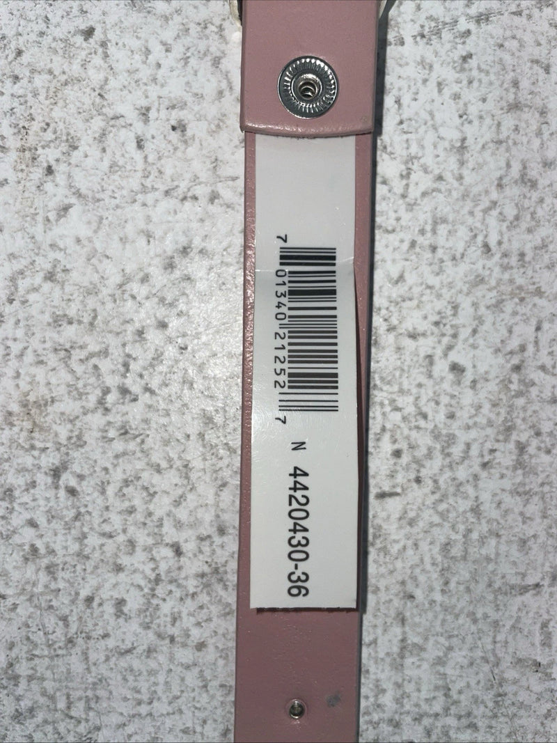 New Pink Genuine Leather Nocona Silver Bling 36” Belt #4420430 Z-12