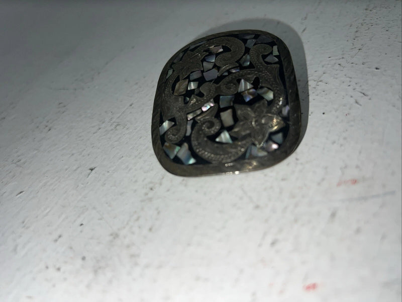 New Girls Copper Turquoise Flower Belt Buckle. F-4