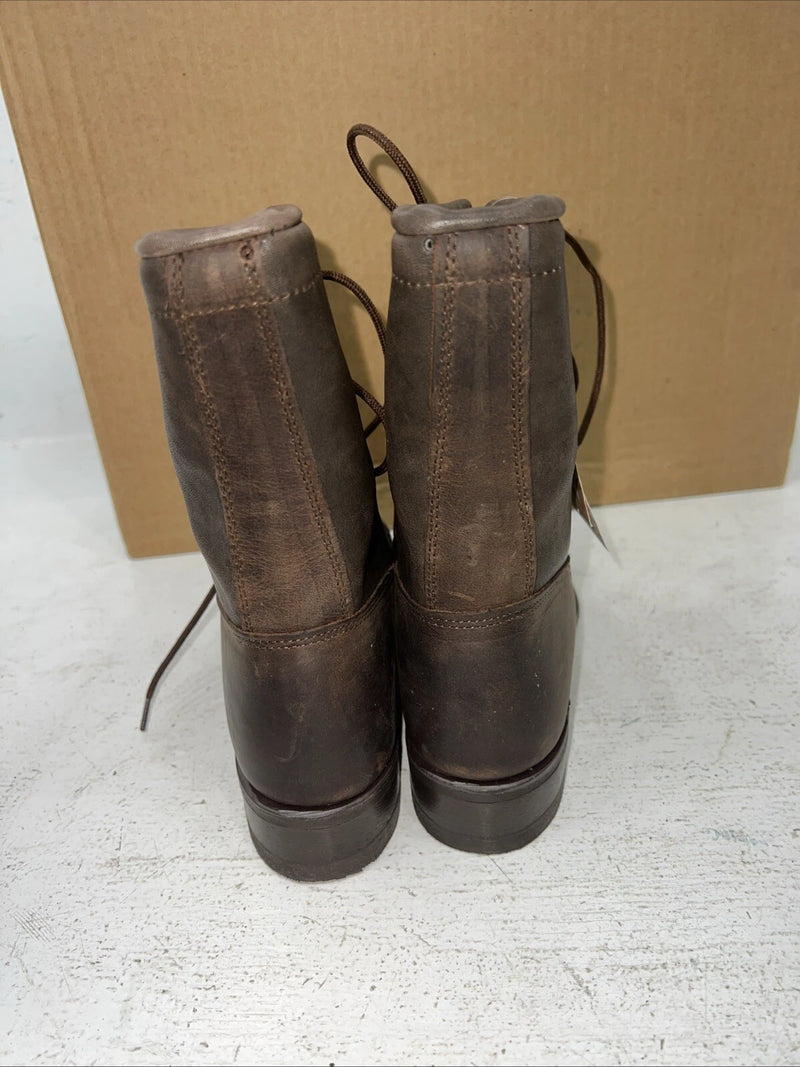 New Women’s Brown Lace Up Texas Brand Cowboy Boots. 4471 7.5 7 1/2 M. 17-45