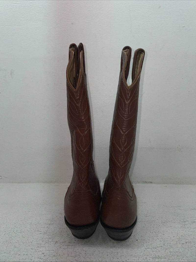 New Youth Brown Tony Lama Cowboy Boots. 8693 5 B. 2-162