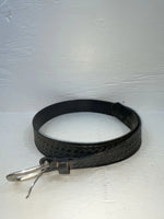New Black Genuine Leather Tooled 34” Belt #UN605 JJ-11