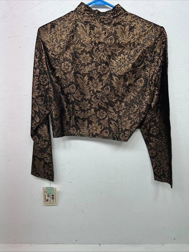 New Women’s 1849 Authentic Ranchwear Gold Western Show Short Jacket Small G-506