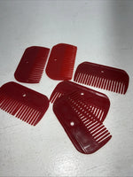 New Red Mini Horse Combs Set Of 6 D-508