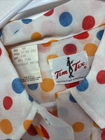 New Women’s Tem Tex Polkadot Long Sleeve Pearl Snap Size 40 II-83
