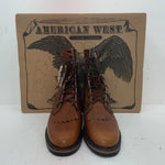 New Women’s Brown American West Cowboy Boots. 59003 9.5 9 1/2 M. 16-131