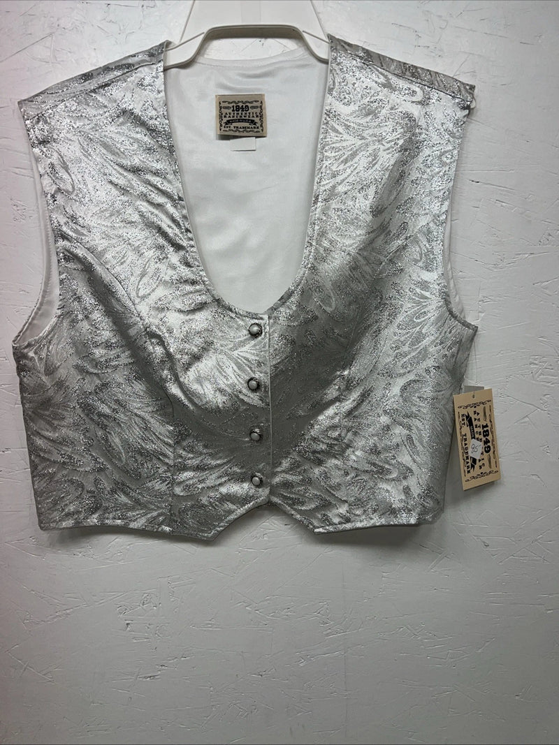 New Women’s 1849 Authentic Ranchwear White Show Vest XXXL WW-45