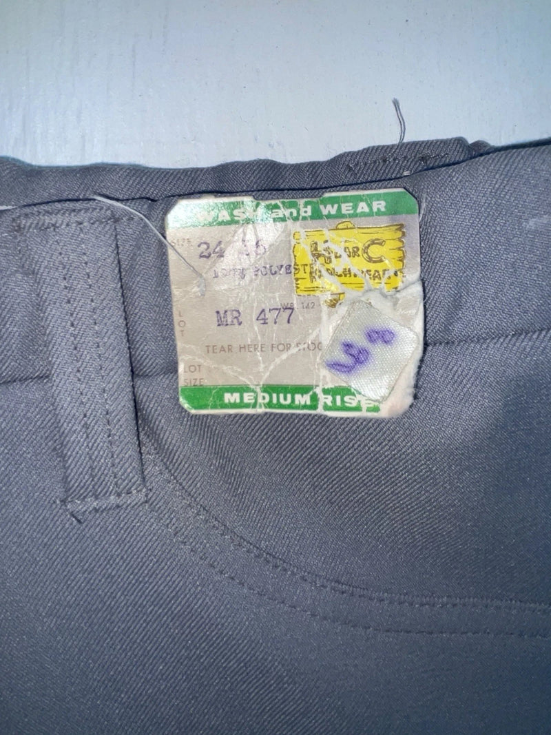 New Vintage Gray H Bar C Polyester Pants #477 3A-58