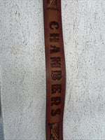 New Brown Genuine Leather Chambers Tooled Belt 34” #6551 Z-8 