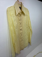 New Girls Panhandle Slim Yellow Long Sleeve Pearl Snap Size 8 DD-123