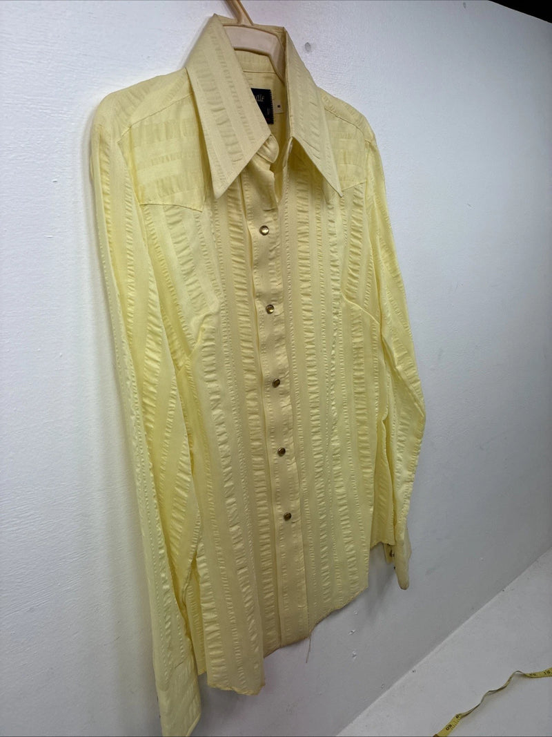 New Girls Panhandle Slim Yellow Long Sleeve Pearl Snap Size 8 DD-123