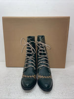 New Youth Green Lace Up Capezio Cowboy Boots. L 455 5 M. 2-169