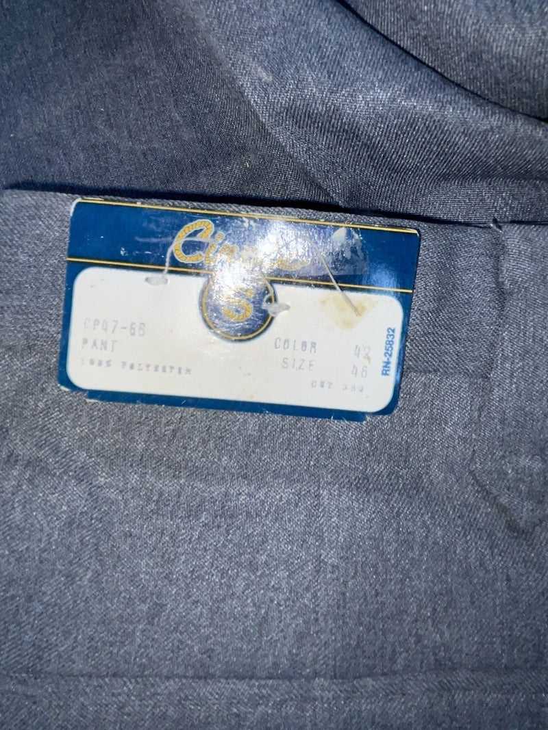 New Vintage Gray Circle S Polyester Pants #CP4768 NN-160