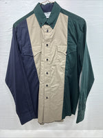 New Men’s Cowboy Thread Multiple Color Button Up Long Sleeve Shirt Medium K-22
