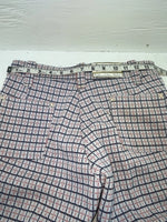 New Vintage Blue And Red Lined Dickson Jenkins Polyester Pants #723 3A-124