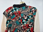 New Women’s Rough rider Multi Design Long Sleeve Button Up Large TT-11