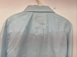 New Women’s H Bar C Blue Long Sleeve Pearl Snap Size 40 KK-5