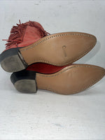 New Women’s Red Fringe Capezio Cowboy Boots. 693 6.5 6 1/2 M. 19-75