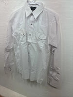 New Men’s Champion Western White Long Sleeve Pearl Snap 16 Large DD-42