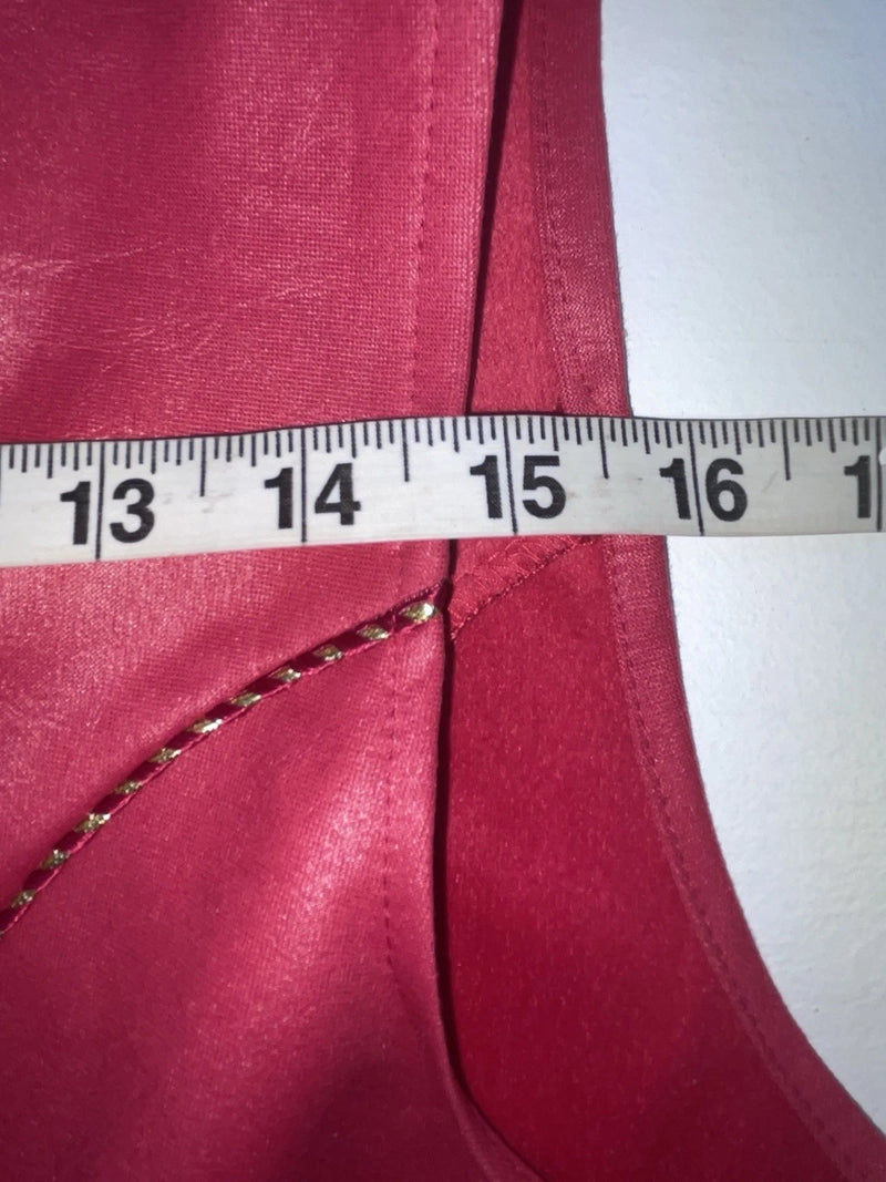 New Women’s Pink 1849 Cut Off Zip Up Vest S #77372 3B-64