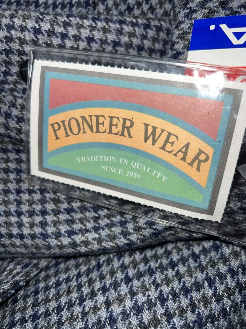 New Men’s Pioneer Wear Blue Plaid Suit Jacket 46 #12504 T-603
