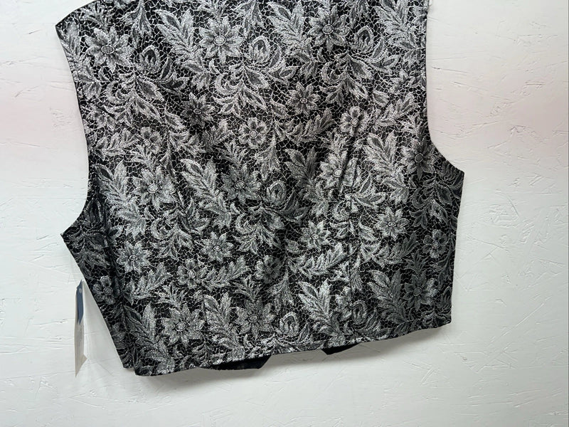 New Women’s 1849 Authentic Ranchwear Silver Western Show Vest XXL L-601