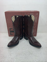 New Children’s Cherry Red Texas Brand Cowboy Boots. C 202 1 D. 23-77