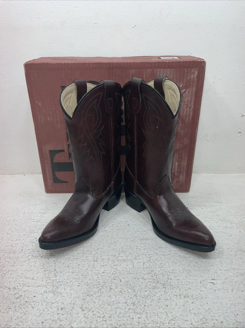 New Children’s Cherry Red Texas Brand Cowboy Boots. C 202 1 D. 23-77