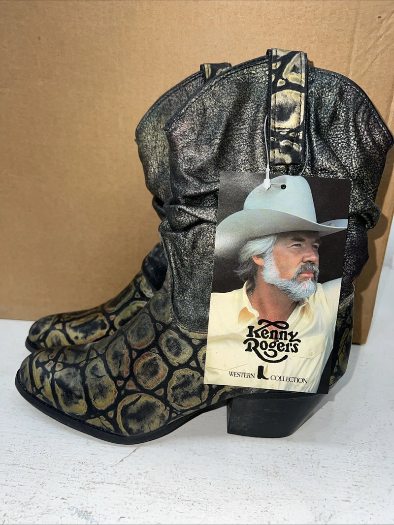 New Women’s Metallic Short Kenny Rodger’s Cowboy Boots.  6.5 6 1/2 M. 19-105