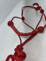 New Tough Red 1 Poly Rope Halter And 8” Lead Rope #50-1010 G-505