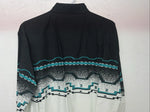 New Men’s Cumberland Outfitters Blue Black Long Sleeve Button Up Shirt L 3B-82
