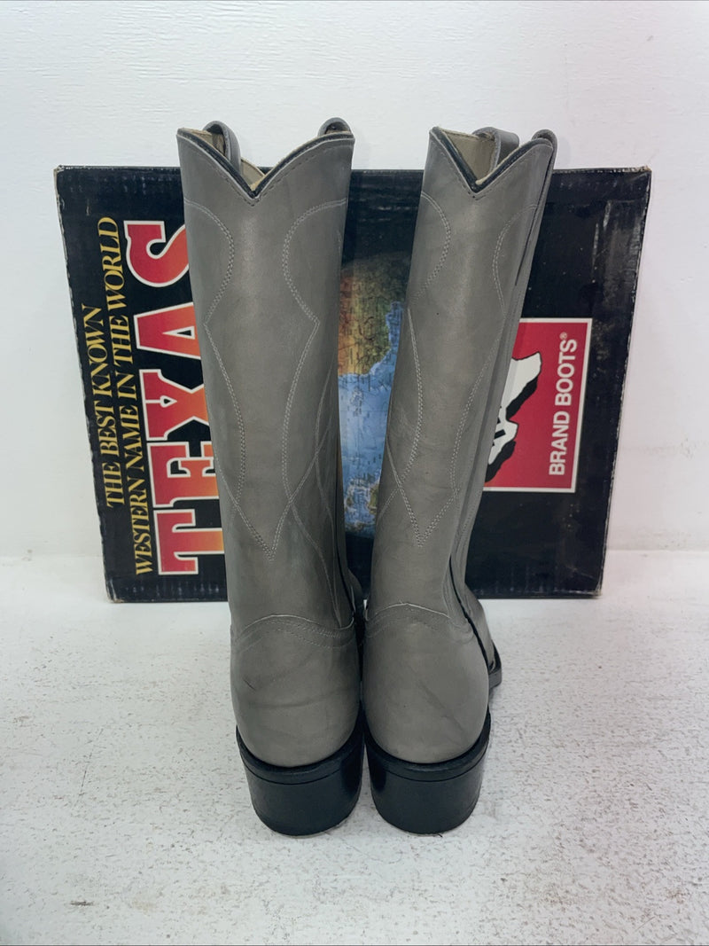 New Men’s Gray Texas Brand Cowboy Boots. 8022 8 D. 3-149
