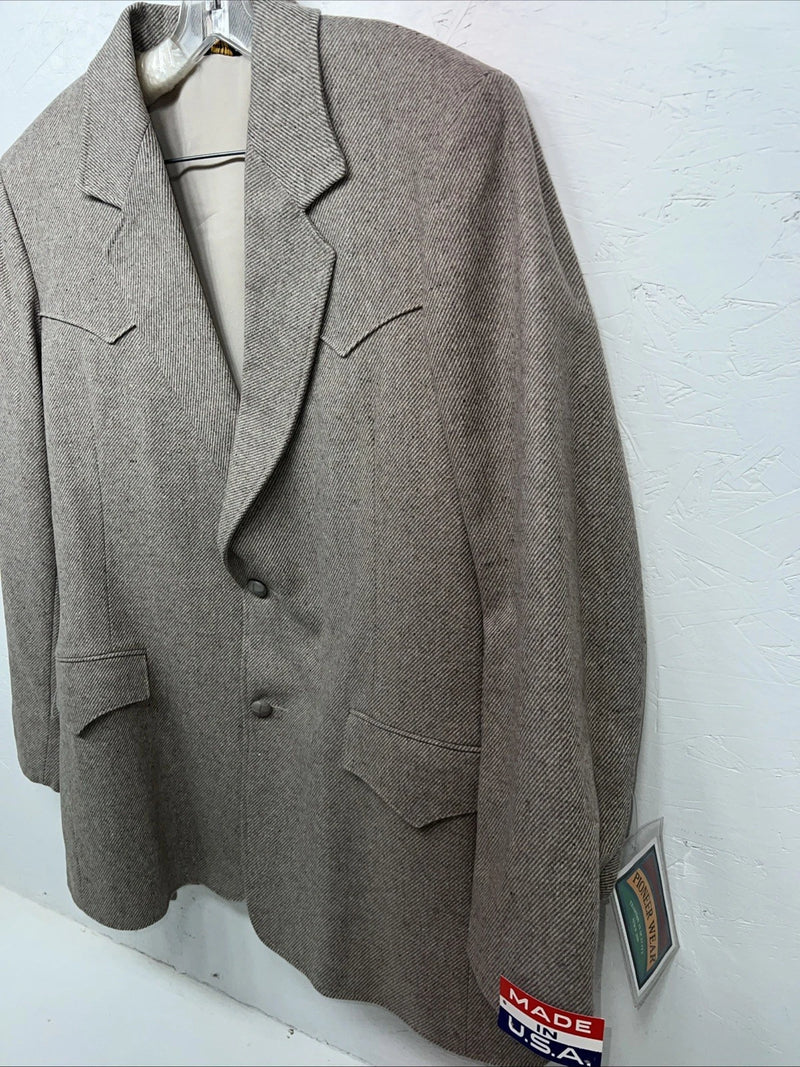 New Men’s Pioneer Wear Tan Suit Jacket 44L #12562 AA-609