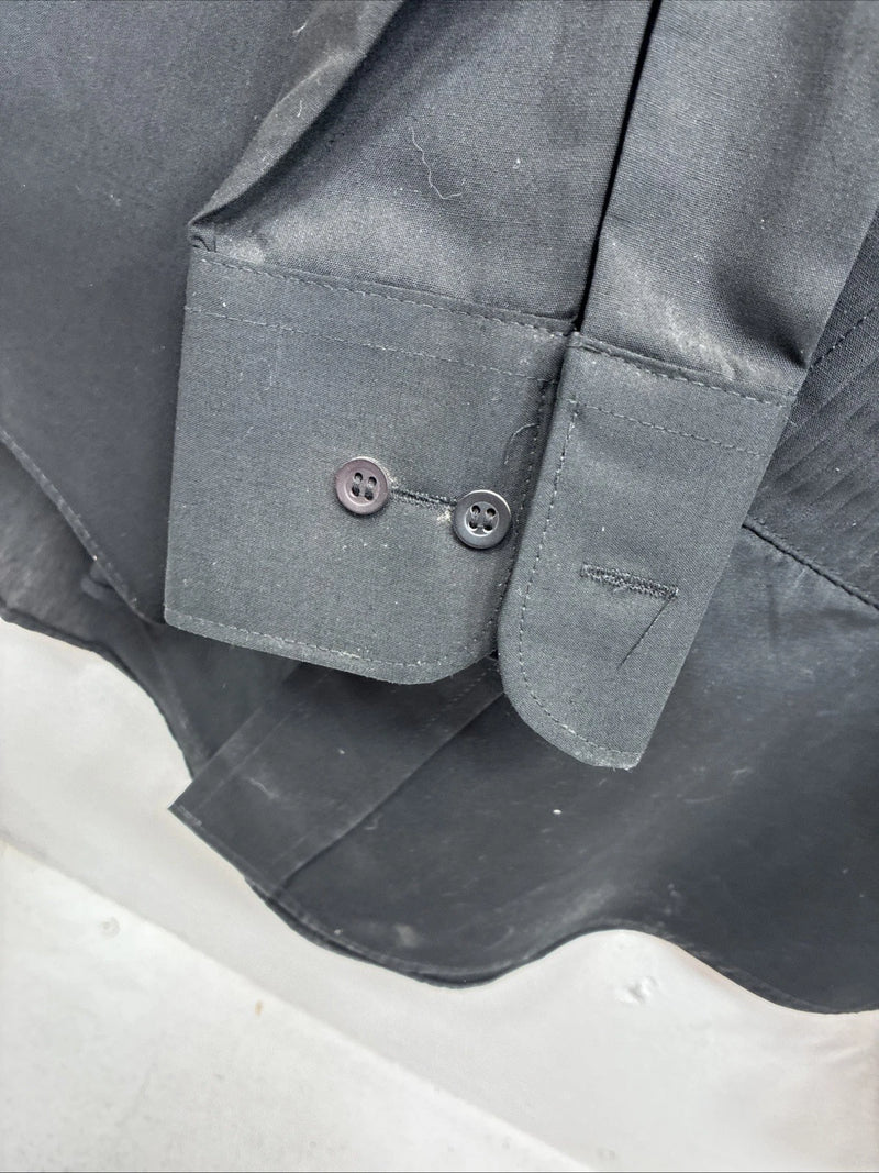 New Chaplin Black Long Sleeve Bottom Up English Shirt Small DD-139
