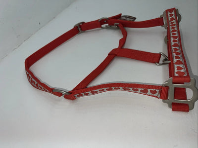 New Tough 1 Red Heart Adjustable Nylon Full Halter #50-2031 3C-2
