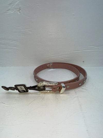 New Pink Genuine Leather Nocona Silver Bling 32” Belt #N4420430 JJ-46