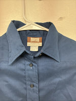New Women’s Fenton Blue Long Sleeve Button Up Short Size 6 TT-113
