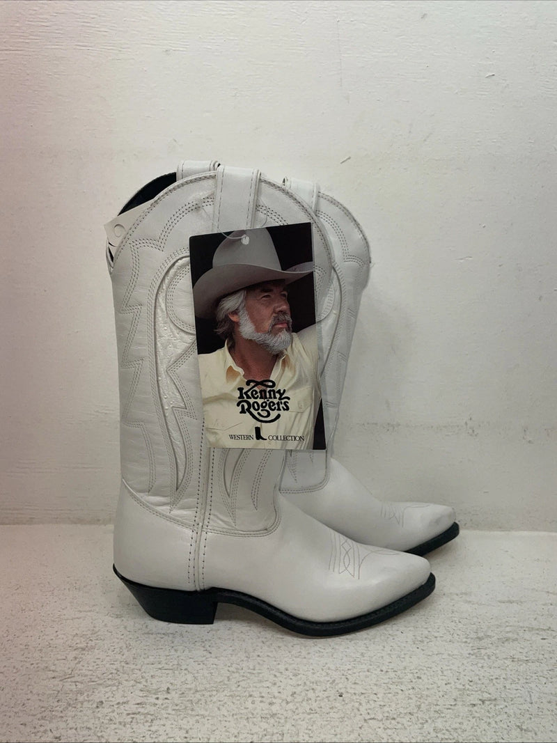 New Women’s White Kenny Roger’s Cowboy Boots. 40347 5 M. 2-151