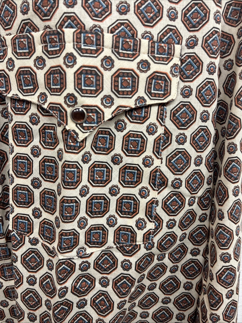 New Men’s Panhandle Slim Multicolor Design Long Sleeve Pearl Snap 16 Large CC-56