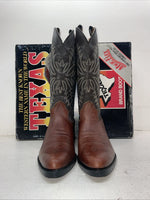 New Men’s Brown Texas Brand Cowboy Boots. 1201 9 D. 4-14