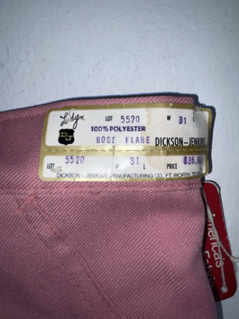 New Vintage Pink Dickson Jenkins Polyester Pants #5520 OO-53