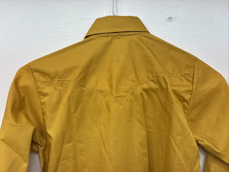 New Kids Tem Tex Yellow Long Sleeve Pearl Snap Size 12 Large LL-25