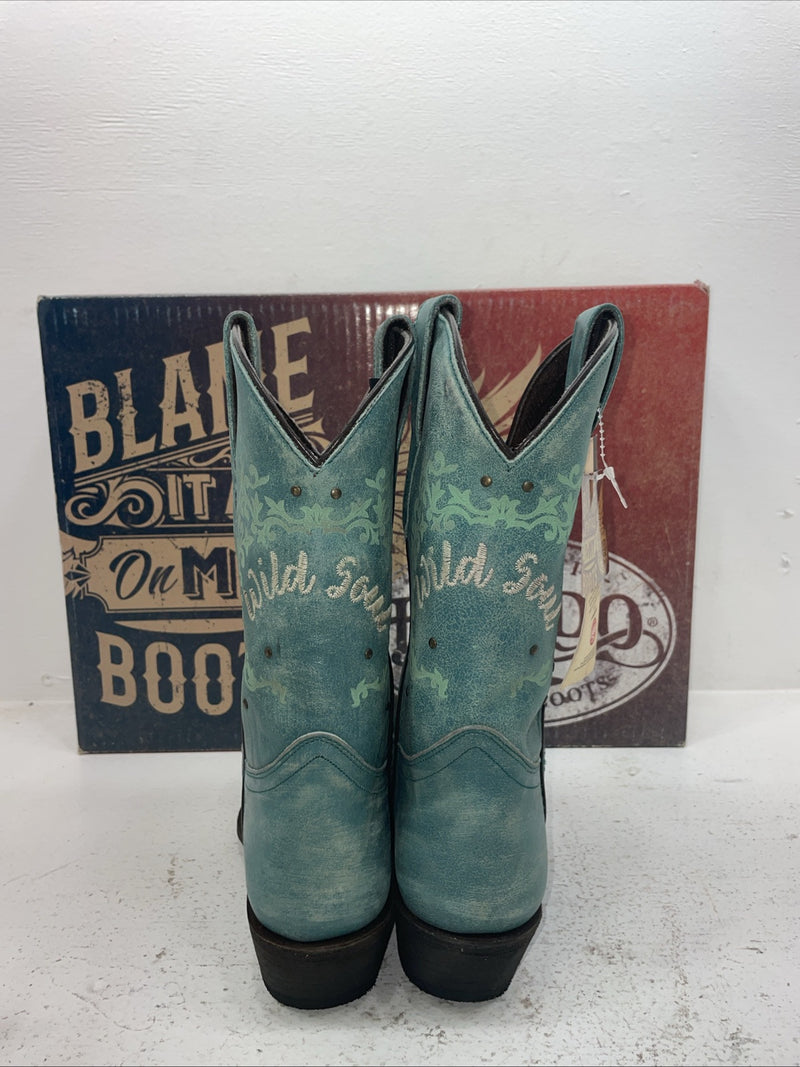 New Women’s Turquoise Laredo Cowboy Boots. 3127 8.5 8 1/2 M. 7-23