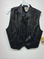 New Women’s 1849 Authentic Ranchwear Black Western Show Vest Medium G-602